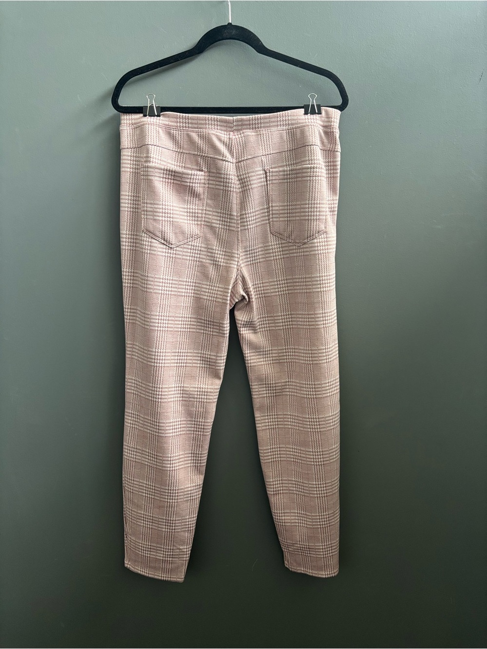 Halara Flex High Waisted Pocket Houndstooth Plaid Skinny Work Pants - Picture 4 of 5